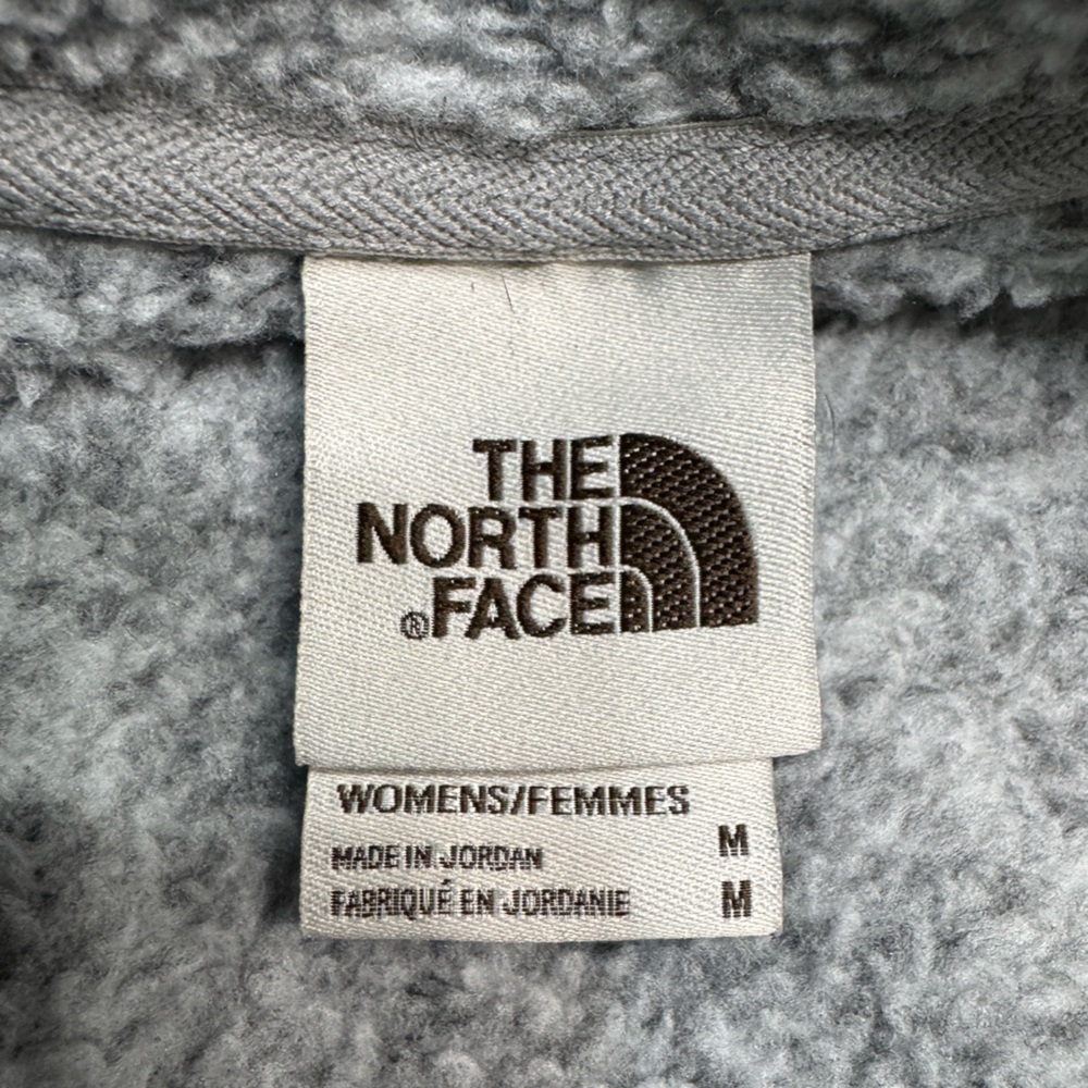 THE NORTH FACE Hoodie Women's Medium Gray Heather Pullover Half Zip - Picture 4 of 8